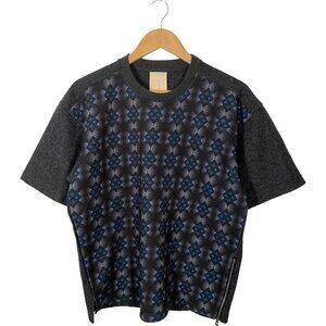 Wooyoungmi Pattern Wool Short Sleeve Shirt Size 48